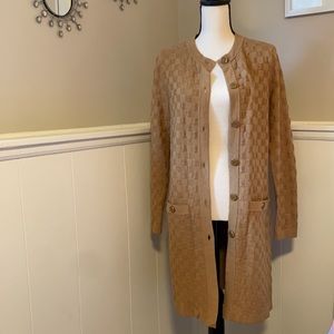 Banana Republic Long Camel Cardigan Size Small